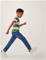 Straight Cotton Rich 73 Slogan Jeans (4-13 Yrs)