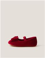 Baby Velvet Pram Shoes (2 Small - 6 Small)