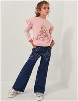 Pure Cotton Sequin Christmas Tree T-Shirt (3-13 Yrs)