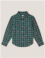 Xmas Printed Check Shirt (2-13 Yrs)
