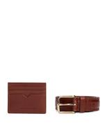 Leather Belt & Card Holder Set