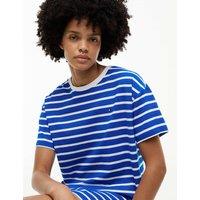 Tommy Hilfiger Essential Pure Cotton Striped Nightdress Blue Mix