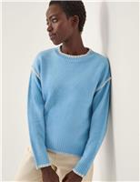 Blanket Stitch Detail Jumper with Wool