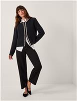 Pearl Embellished Crew Neck Cardigan