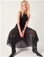 Round Neck Midi Swing Dress