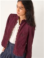 Pure Cotton Cord Embroidered Jacket