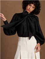 Bow Detail Blouson Sleeve Blouse