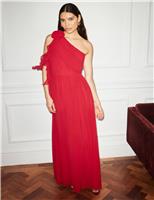 Corsage One Shoulder Maxi Waisted Dress