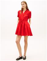 Pure Linen Mini Skater Dress