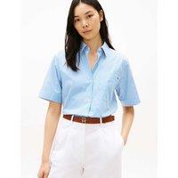 Tommy Hilfiger Pure Cotton Poplin Shirt Blue Mix