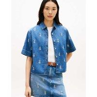 Tommy Hilfiger Denim Embroidered Relaxed Shirt Denim Mix