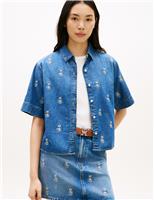 Tommy Hilfiger Denim Embroidered Relaxed Shirt Denim Mix