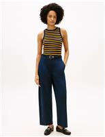 Tommy Hilfiger Cotton Rich Straight Leg Ankle Grazer Chinos White