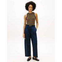 Tommy Hilfiger Cotton Rich Straight Leg Ankle Grazer Chinos Navy