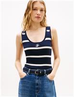 Tommy Hilfiger Pure Cotton Striped Tank Top Navy Mix