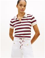 Cotton Rich Striped Polo Shirt