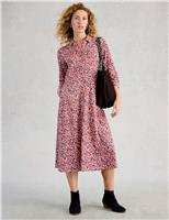 Cotton Modal Blend Jersey Printed Shirt Dress