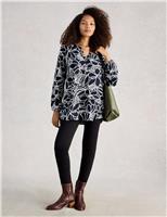 Pure Cotton Floral Notch Neck Tunic
