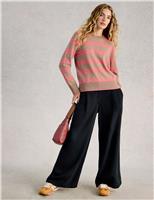 Cotton Rich Striped Jumper with Merino Wool