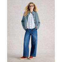 White Stuff Crew Neck Cardigan Blue