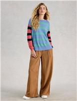 Cotton Rich Colour Block Striped Jumper
