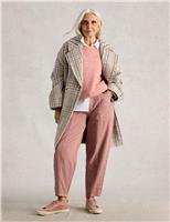 Checked Tailored Coat with Wool