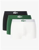 Lacoste 3 Pack Cotton Rich Jersey Trunks Black