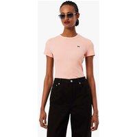 Lacoste Pure Cotton Ribbed T-Shirt Light Pink