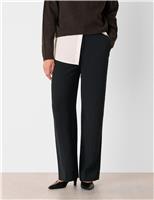 Petite Crepe Straight Leg Trousers