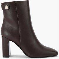 Carvela Wide Fit Block Heel Square Toe Ankle Boots Brown
