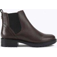 Carvela Leather Chelsea Faux Fur Lining Ankle Boots Brown