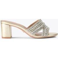 Carvela Metallic Sparkle Block Heels Gold