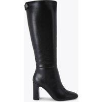Carvela Block Heel Square Toe Knee High Boots Black