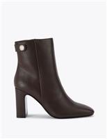 Carvela Block Heel Ankle Boots Burgundy