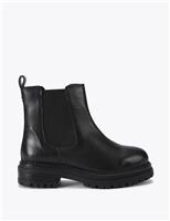 Carvela Leather Chelsea Chunky Ankle Boots Dark Brown