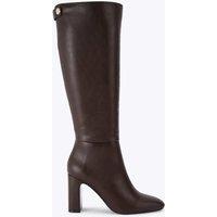 Carvela Wide Fit Block Heel Knee High Boots Brown