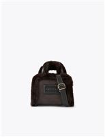 Suede Borg Mini Tote Bag