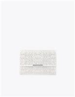 Diamante Beaded Chain Strap Clutch Bag