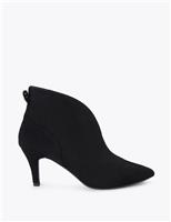 Wide Fit Suede Stiletto Heel Shoe Boots