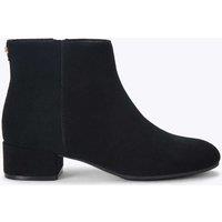 Carvela Suede Block Heel Round Toe Ankle Boots Black