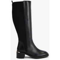 Carvela Leather Block Heel Knee High Boots Black