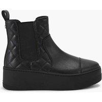 Carvela Quilted Flatform Ankle Boots Black
