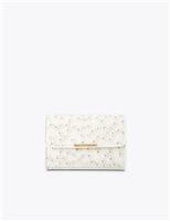 Embroidered Flower Chain Strap Clutch Bag