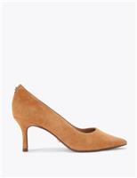 Carvela Suede Pointed Court Shoes Black