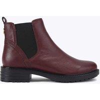 Carvela Leather Chelsea Faux Fur Lining Ankle Boots Burgundy
