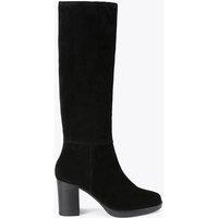 Carvela Suede Block Heel Knee High Boots Black