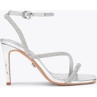 Carvela Wide Fit Sparkle Stiletto Heel Sandals Silver