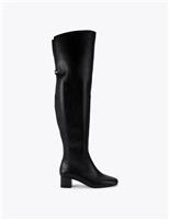 Carvela Block Heel Over the Knee Boots Black
