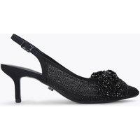 Carvela Embellished Bow Slingback Court Shoes Black