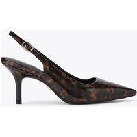 Carvela Patent Animal Print Stiletto Heel Slingbacks Black Mix